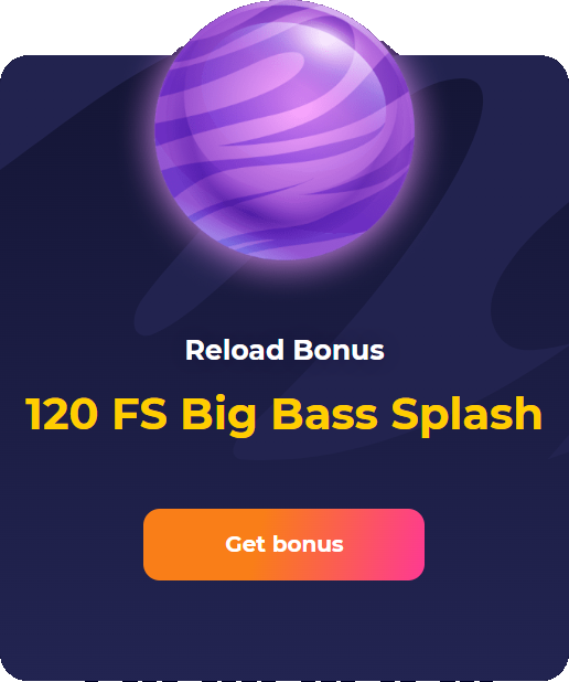 Reload bonus form with planet on CosmicSlot casino